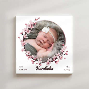 Fotoobraz z vlastní fotky na plátno - Květ třešně